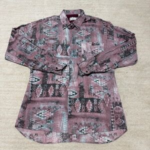 Vintage 90's Yashi Yamamuri Abstract Shirt Luxury Made in Italy Men's XL